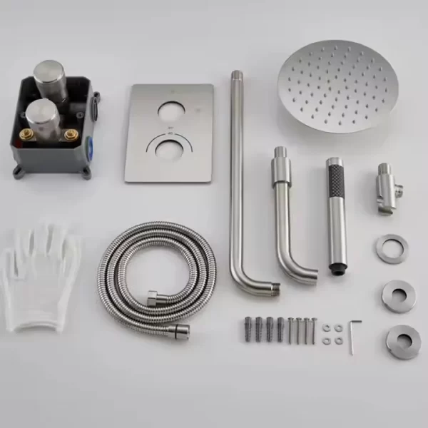 Bateria termostatyczna prysznicowa 3 funkcyjna bateria podtynkowa prysznicowa ze stali nierdzewnej do łazienki CBSF11022