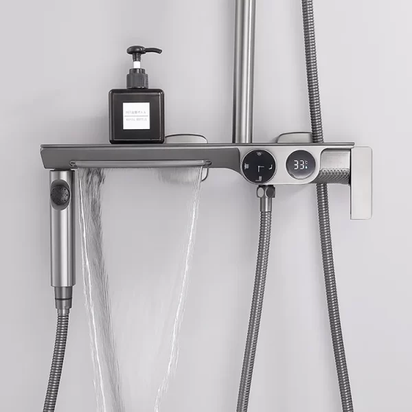 Czterofunkcyjna bateria prysznicowa ścienna z magnetycznym spryskiwaczem BSF12122 9